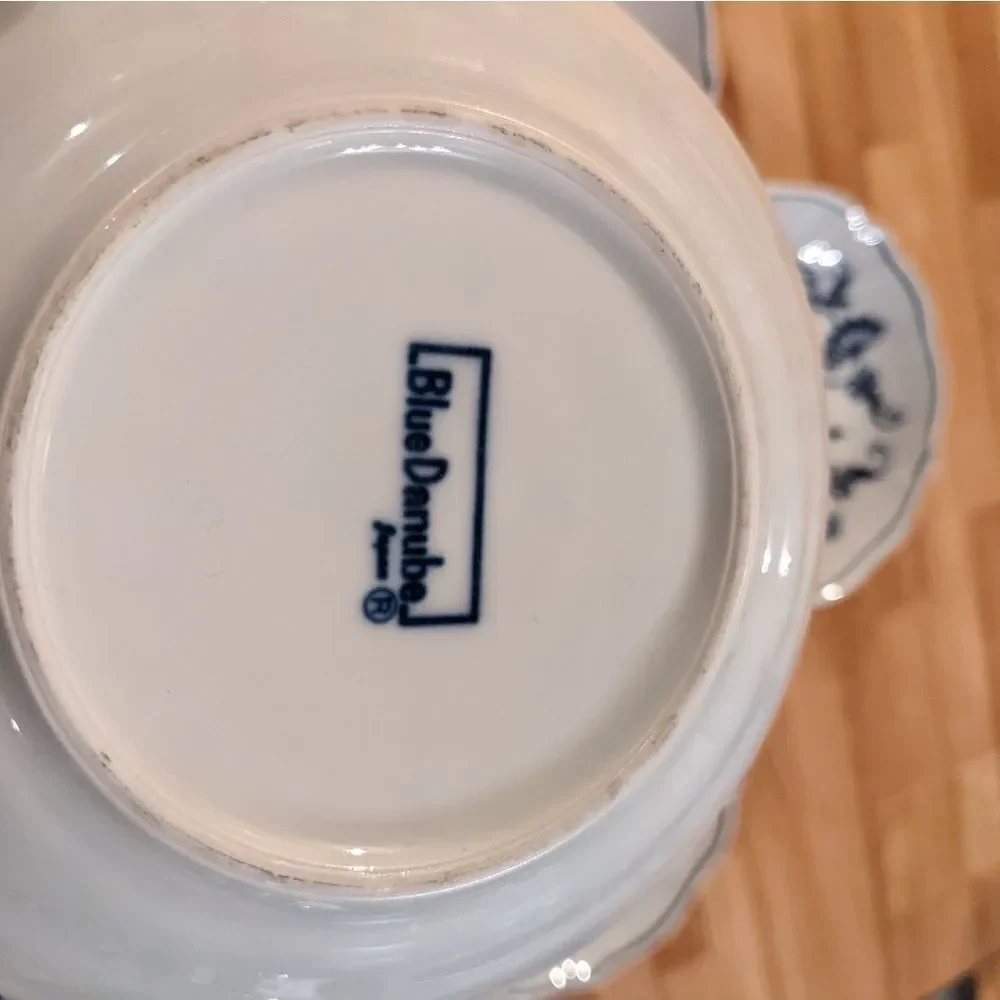 Set of 4 tea saucers- Blue Danube Japanese China